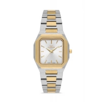 Ferro Sarı ve Gümüş Çelik Kordon Kadın Kol Saati FL21482AWT-D 3ATM SuGeçirmez 2 Yıl Garantili