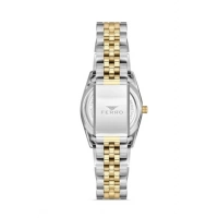 Ferro Sarı ve Gümüş Çelik Kordon Kadın Kol Saati FL21519A-D 3 ATM Su Geçirmez 2 Yıl Garantili