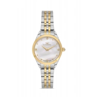 Ferro Sarı ve Gümüş Çelik Kordon Kadın Kol Saati FL40141A-D 3ATM Su Geçirmez 2 Yıl Garantili