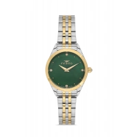 Ferro Sarı ve Gümüş Çelik Kordon Kadın Kol Saati FL40141A-D6 3ATM Su Geçirmez 2 Yıl Garantili