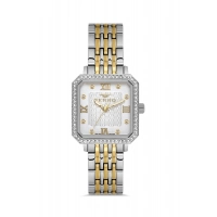 Ferro Sarı ve Gümüş Çelik Kordon Kadın Kol Saati FL40142A-D 3ATM Su Geçirmez 2 Yıl Garantili