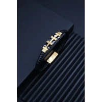 Ferro Sarı ve Siyah Çelik Erkek Takı FRJ10059-B