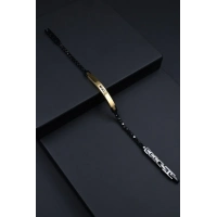 Ferro Sarı ve Siyah Çelik Erkek Takı FRJ10078-R