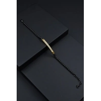 Ferro Sarı ve Siyah Çelik Erkek Takı FRJ10088-R