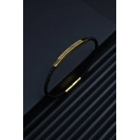 Ferro Sarı ve Siyah Çelik Erkek Takı FRJ10090-B