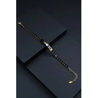 Ferro Sarı ve Siyah Çelik Erkek Takı FRJ10093-B