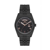 Ferro Siyah Çelik Kordon Erkek Kol Saati F11130AWT-G 3 ATM Su Geçirmez 2 Yıl Garantili HediyePaketli