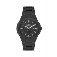 Ferro Siyah Çelik Kordon Erkek Kol Saati F11500AWT-G 3 ATM Su Geçirmez 2 Yıl Garantili HediyePaketli