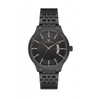 Ferro Siyah Çelik Kordon Erkek Kol Saati F11561AWT-G 3ATM Su Geçirmez 2 Yıl Garantili HediyePaketli