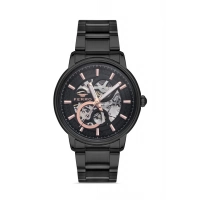 Ferro Black Steel Strap Mens Wristwatch F31399A-G