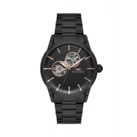 Ferro Siyah Çelik Kordon Erkek Kol Saati F31445A-G 3ATM Su Geçirmez 2 Yıl Garantili HediyePaketli