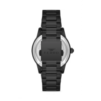 Ferro Siyah Çelik Kordon Erkek Kol Saati F31445A-G 3ATM Su Geçirmez 2 Yıl Garantili HediyePaketli