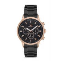 Ferro Black Steel Strap Mens Wristwatch FM11145A-R