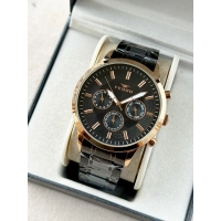 Ferro Black Steel Strap Mens Wristwatch FM11145A-R