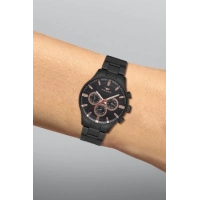 Ferro Siyah Çelik Kordon Erkek Kol Saati FM11180A-G Fonksiyonları Aktif 3ATM SuGeçirmez HediyePaket