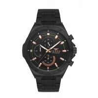 Ferro Siyah Çelik Kordon Erkek Kol Saati FM11305A-G Fonksiyonları Aktif 3ATM Su Geçirmez HediyePaket