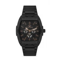 Ferro Black Steel Strap Mens Wristwatch FM11437A-G