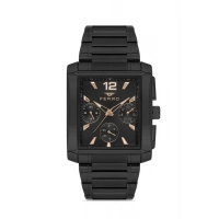 Ferro Siyah Çelik Kordon Erkek Kol Saati FM11465AWT-G Fonksiyonları Aktif 3ATM Su Geçirmez