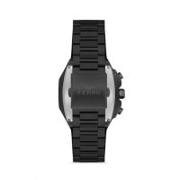 Ferro Siyah Çelik Kordon Erkek Kol Saati FM11485A-G Fonksiyonları Aktif 3ATM Su Geçirmez HediyePaket