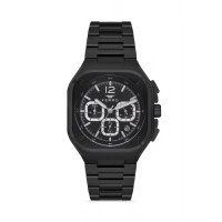 Ferro Siyah Çelik Kordon Erkek Kol Saati FM11497AWT-G Fonksiyonları Aktif 3ATM Su Geçirmez