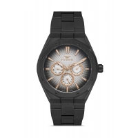 Ferro Siyah Çelik Kordon Erkek Kol Saati FM11537AWT-G Fonksiyonları Aktif 3ATM Su Geçirmez