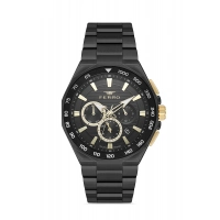 Ferro Siyah Çelik Kordon Erkek Kol Saati FM11650A-E3 Fonksiyonları Aktif 3 ATM Su Geçirmez