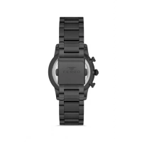 Ferro Siyah Çelik Kordon Erkek Kol Saati FM31039A-G Tüm Fonksiyonları Aktif 3 ATM Su Geçirmez