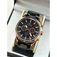 Ferro Siyah Çelik Kordon Erkek Kol Saati FM31291A-R Tüm Fonksiyonları Aktif 3 ATM Su Geçirmez