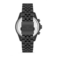 Ferro Siyah Çelik Kordon Erkek Kol Saati FM31389A-G Tüm Fonksiyonlar Aktif 3 ATM Su Geçirmez