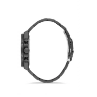 Ferro Siyah Çelik Kordon Erkek Kol Saati FM41110A-G Tüm Fonksiyonlar Aktif 3 ATM Su Geçirmez