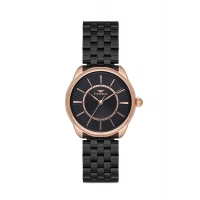 Ferro Black Steel Strap Womens Wristwatch F21152A-R