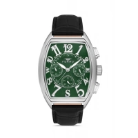 Ferro Siyah Deri Kordon Erkek Kol Saati FM11447B-J10 Fonksiyonları Aktif 3ATM Su Geçirmez