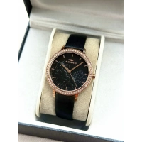 Ferro Black Leather Band Womens Wristwatch FL21242B-R