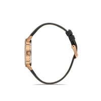 Ferro Siyah Deri Kordon Kadın Kol Saati FL21264B-R 3ATM Su Geçirmez 2 Yıl Garantili Hediye Paketli