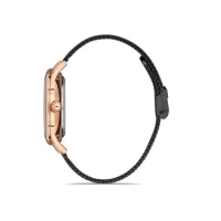 Ferro Siyah Hasır Kordon Erkek Kol Saati F11182C-R 3 ATM Su Geçirmez 2 Yıl Garantili HediyePaketli