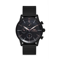 Ferro Black Mesh Strap Mens Wristwatch FM11039C-G