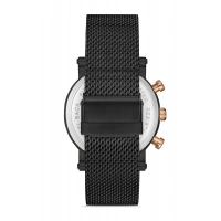 Ferro Siyah Hasır Kordon Erkek Kol Saati FM1536C-G Tüm Fonksiyonları Aktif 3 ATM Su Geçirmez