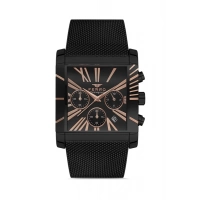 Ferro Black Mesh Strap Mens Wristwatch FM41292C-G