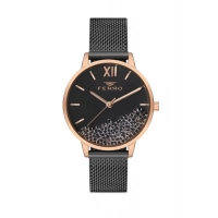 Ferro Black Mesh Strap Womens Wristwatch F21934C-Q