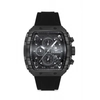 Ferro Siyah Silikon Kordon Erkek Kol Saati FM11001D-B Fonksiyonları Aktif 3ATM SuGeçirmez