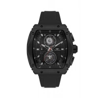 Ferro Siyah Silikon Kordon Erkek Kol Saati FM11351D-G Fonksiyonları Aktif 3ATM Su Geçirmez