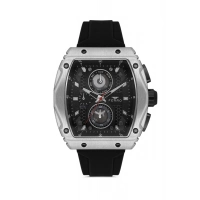 Ferro Siyah Silikon Kordon Erkek Kol Saati FM11351D-J2 Fonksiyonları Aktif 3ATM Su Geçirmez