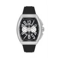 Ferro Siyah Silikon Kordon Erkek Kol Saati FM11444D-J2 Fonksiyonları Aktif 3ATM Su Geçirmez