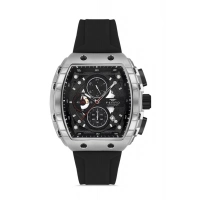 Ferro Black Silicone Band Mens Wristwatch FM31346D-J2