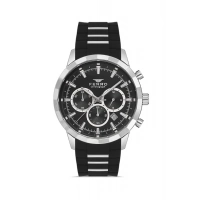 Ferro Siyah Silikon Kordon Erkek Kol Saati FM31360D-J2  Tüm Fonksiyonları Aktif 3 ATM Su Geçirmez