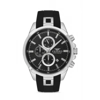 Ferro Siyah Silikon Kordon Erkek Kol Saati FM31380D-J Tüm Fonksiyonlar Aktif 3 ATM Su Geçirmez