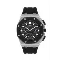 Ferro Siyah Silikon Kordon Erkek Kol Saati FM43001D-J Tüm Fonksiyonlar Aktif 3 ATM Su Geçirmez