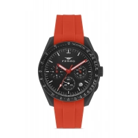 Ferro Siyah Silikon Kordon Kol Saati FM11401DWT-G Fonksiyonları Aktif 3ATM Su Geçirmez HediyePaket