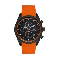 Ferro Turunucu Silikon Kordon Erkek Kol Saati FM31324D-ZL Fonksiyonları Aktif 3 ATM Su Geçirmez