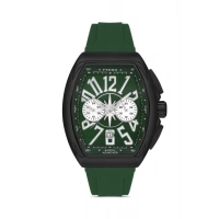 Ferro Yeşil Silikon Kordon Erkek Kol Saati FM11444D-ZQ Fonksiyonları Aktif 3ATM Su Geçirmez